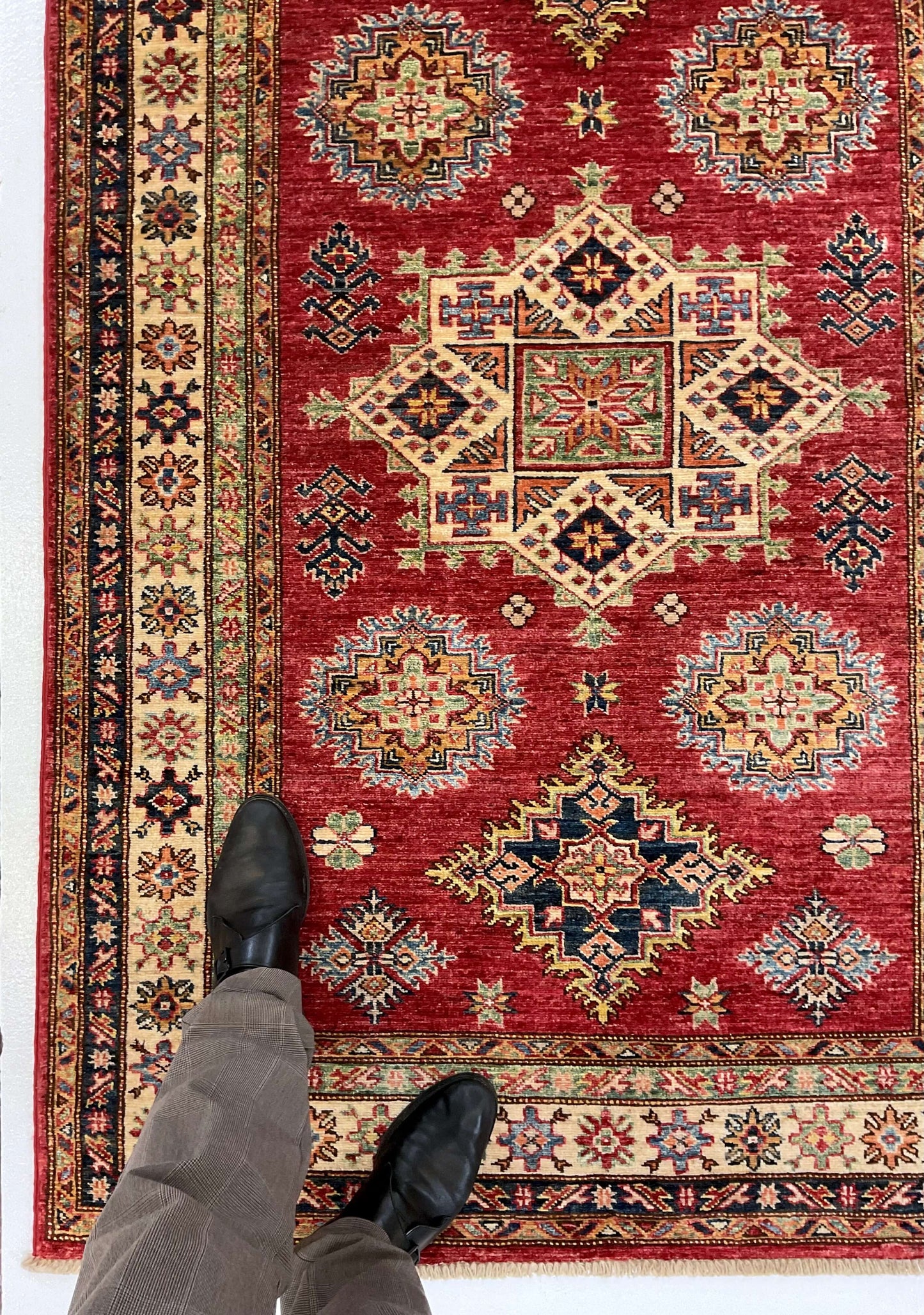 Super Kazak (3'11"x6'02") red/ivory