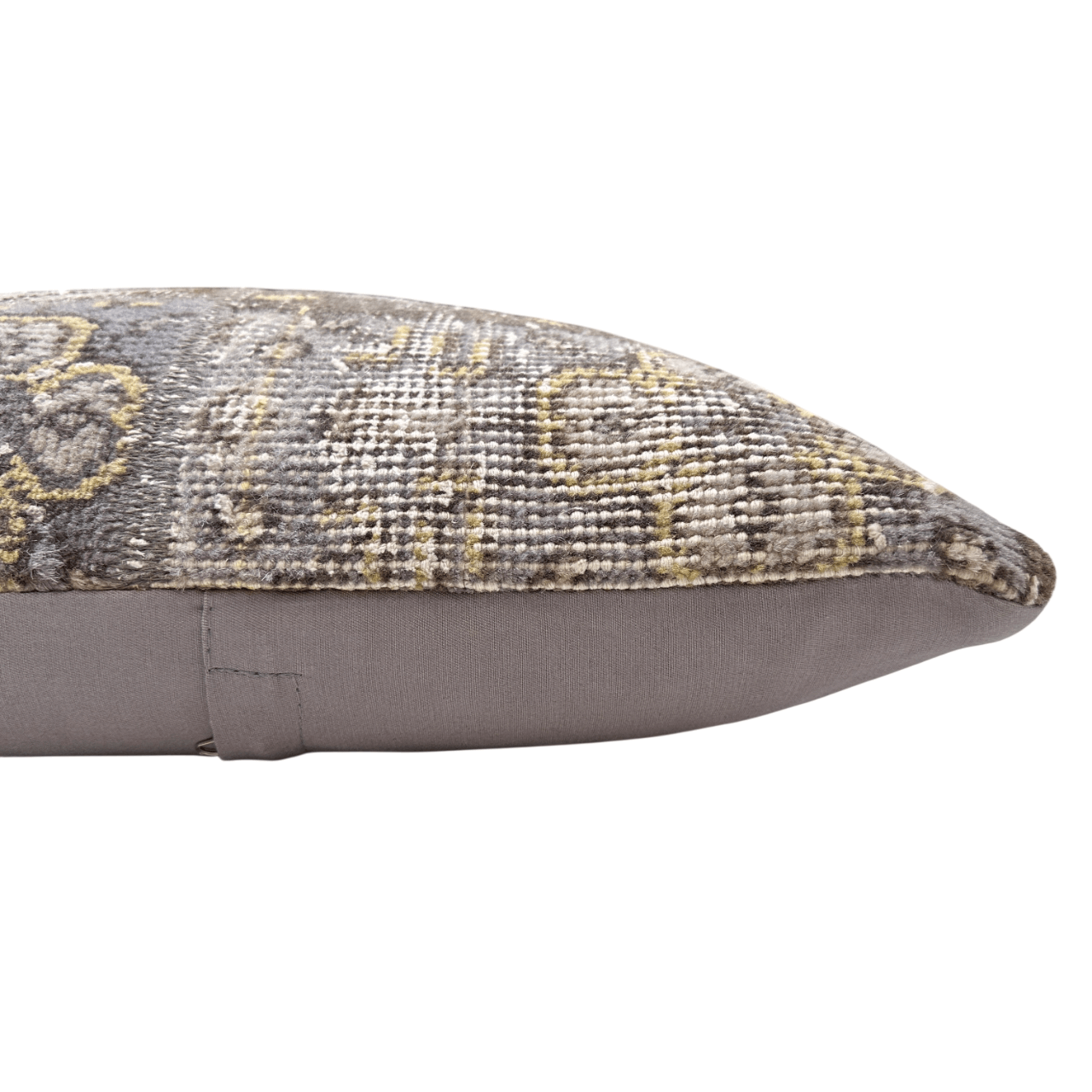 Gray Turkish Overdyed Patchwork Pillow 19"x19"