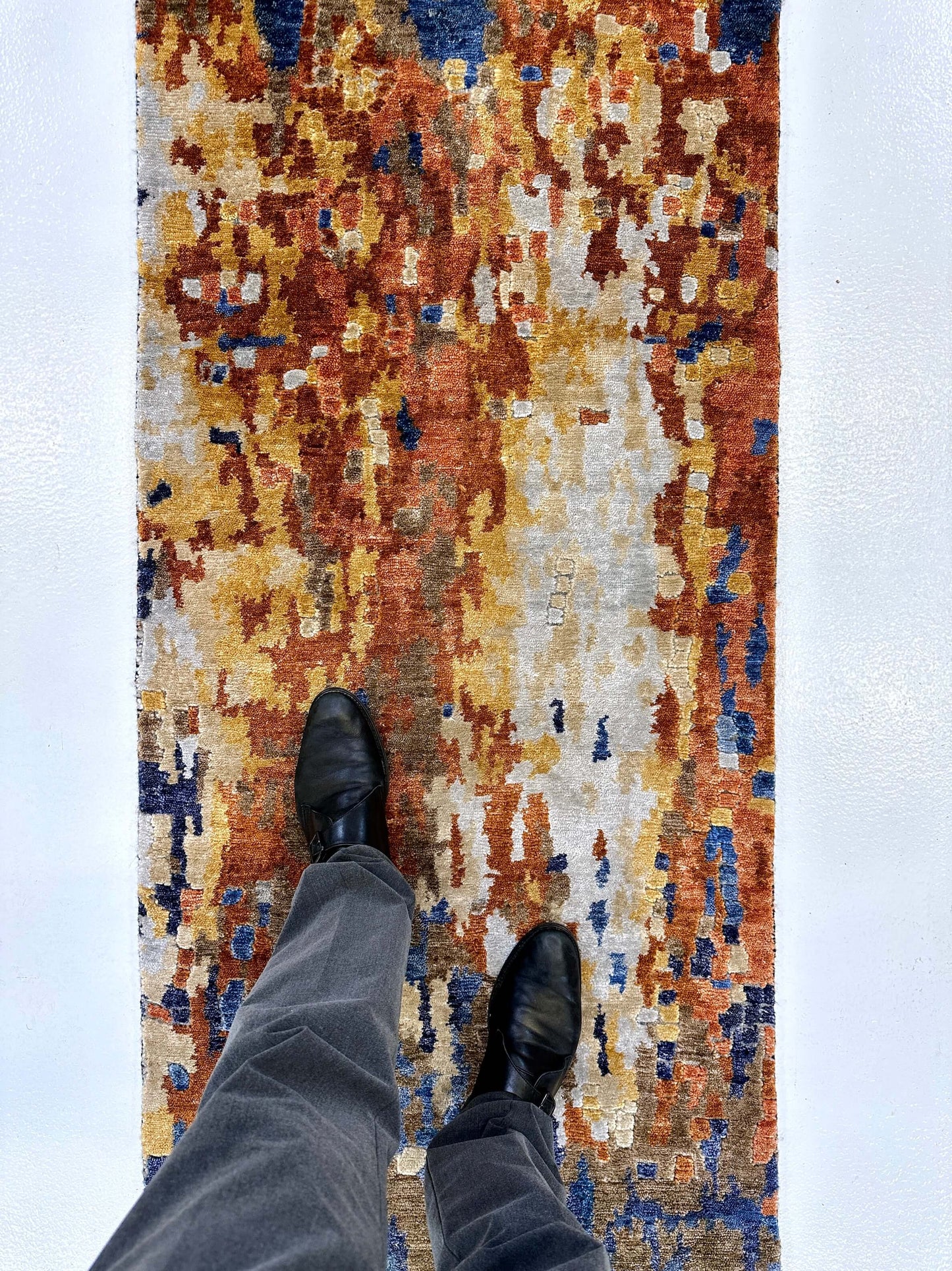 Contemporary 10' Runner navy/copper