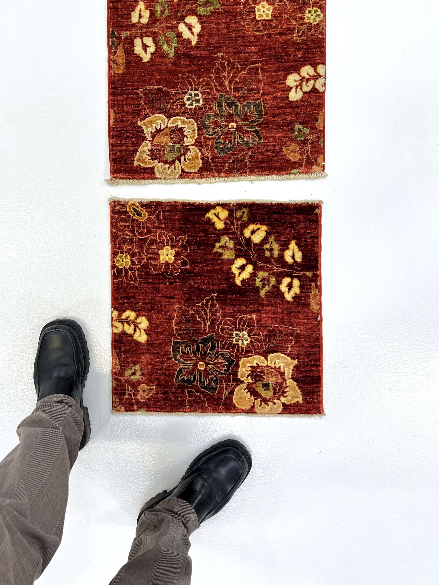 Vegetable-Dye with Silk Accents (18" square) rust