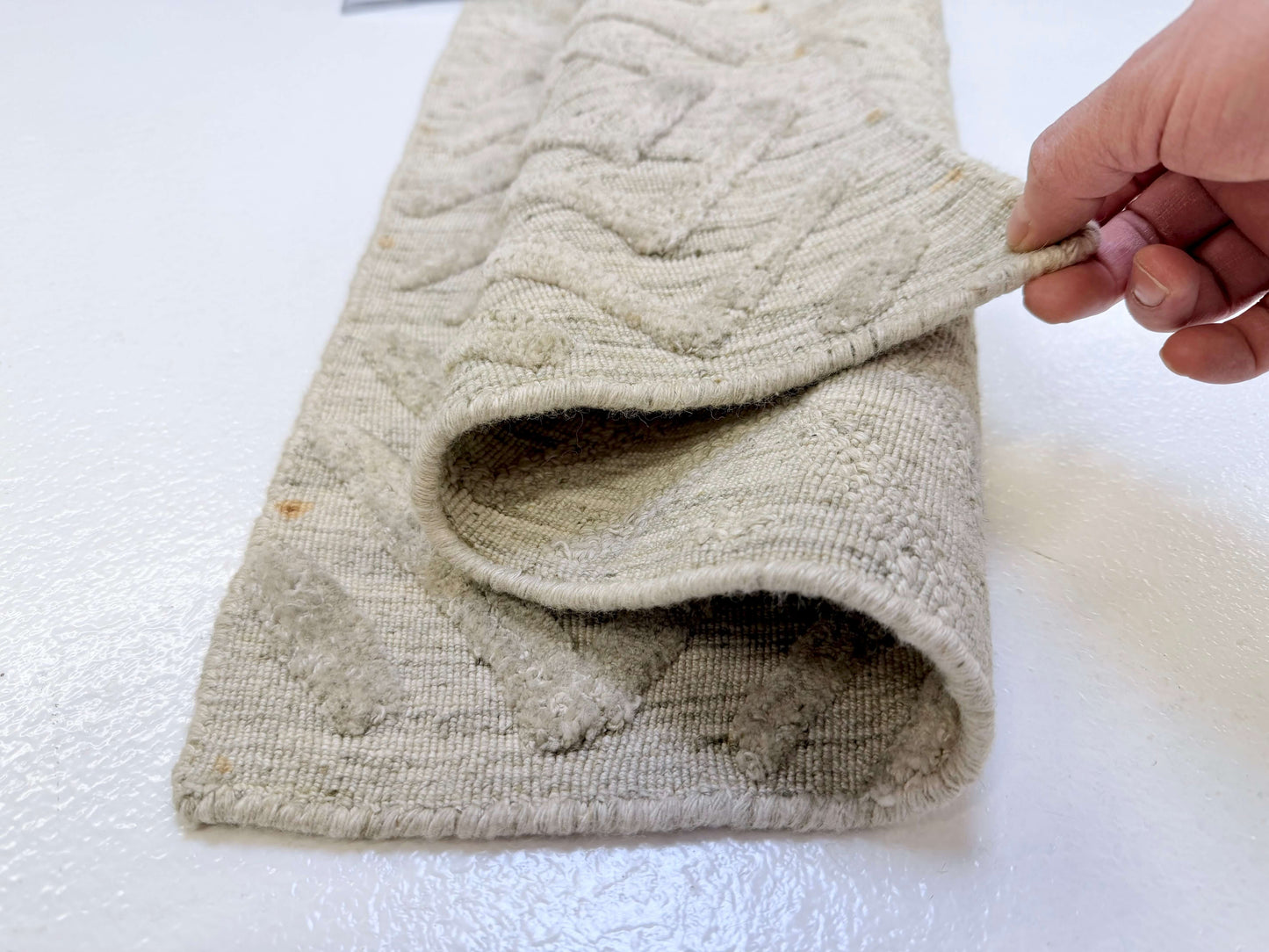 Textured High/Low bamboo (2x3) ivory