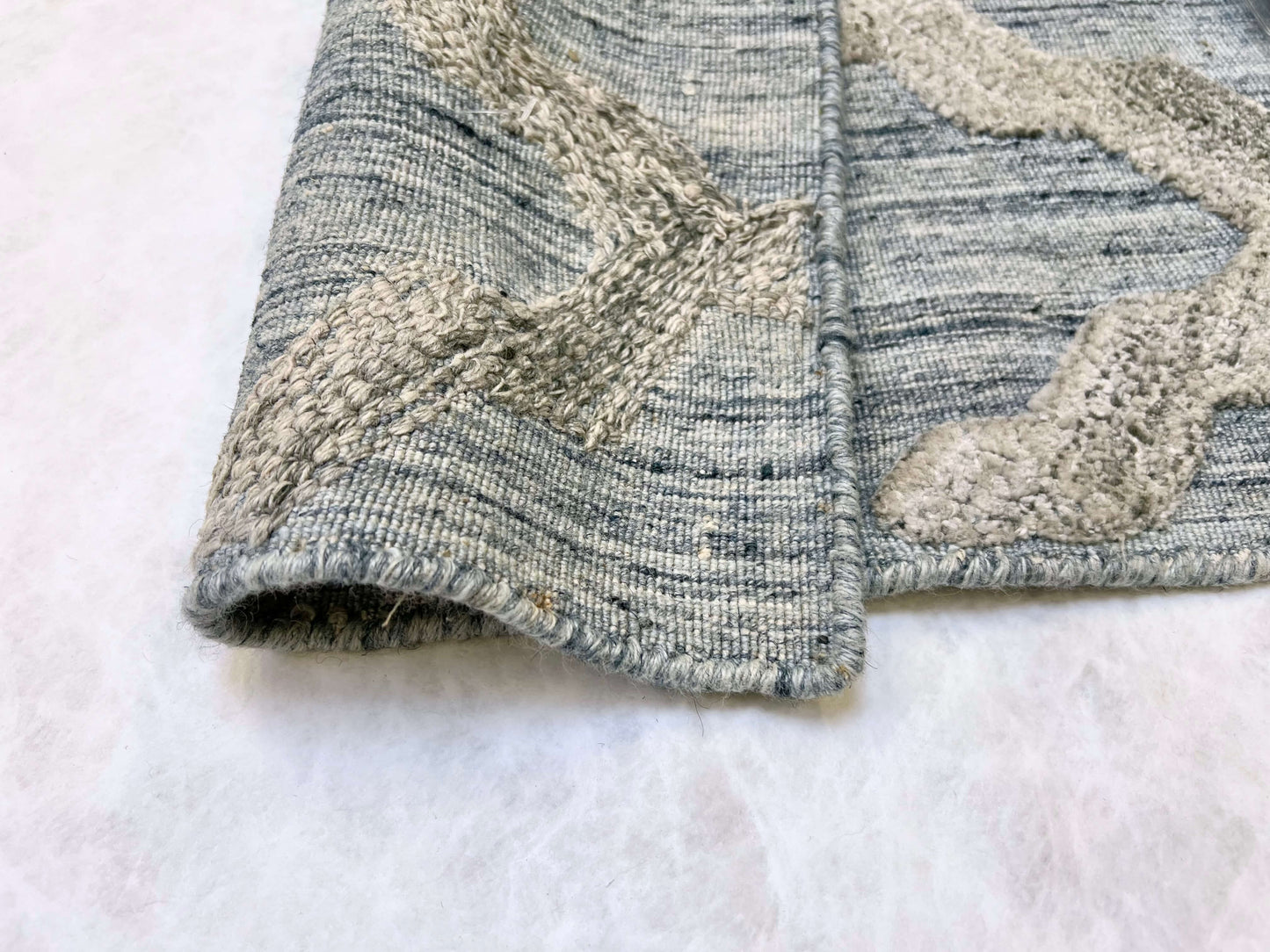 Modern high-low textured light blue 2x3