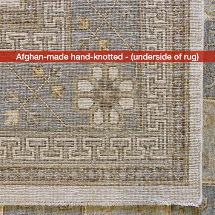 Antique-Washed Khotan ivo/gray 9x12