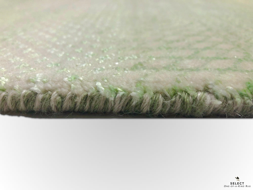 Durva Grass Design ivory/light green 8x10