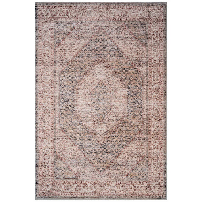 Acadia Collection Merlot Red Full Size Imported Area Rug