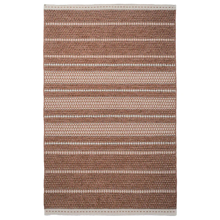 Alpine Collection Rust Top View Imported Area Rug
