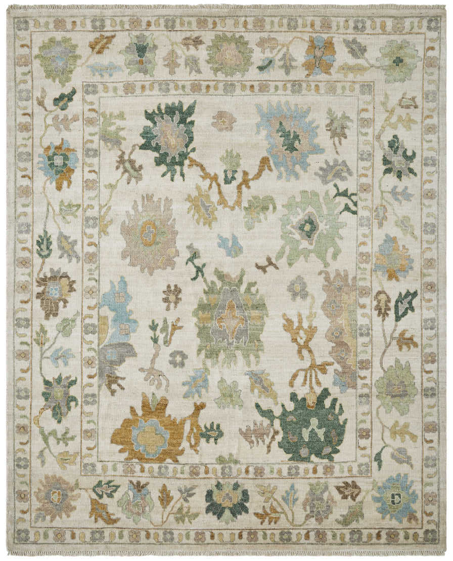 Alameda Collection 19052 Ivory/Green