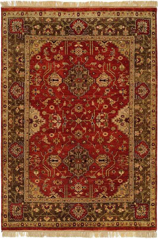 Belgrade Collection 15082 Red/Brown