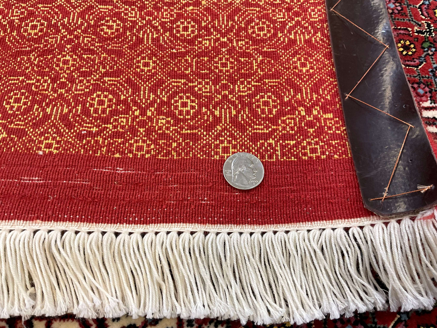 Bijar Herati w. silk 3'05" x 5'01 red/ivo/ora