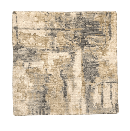 Modern Hi/Lo wool 18"x18" square (ivory/gray/gold)