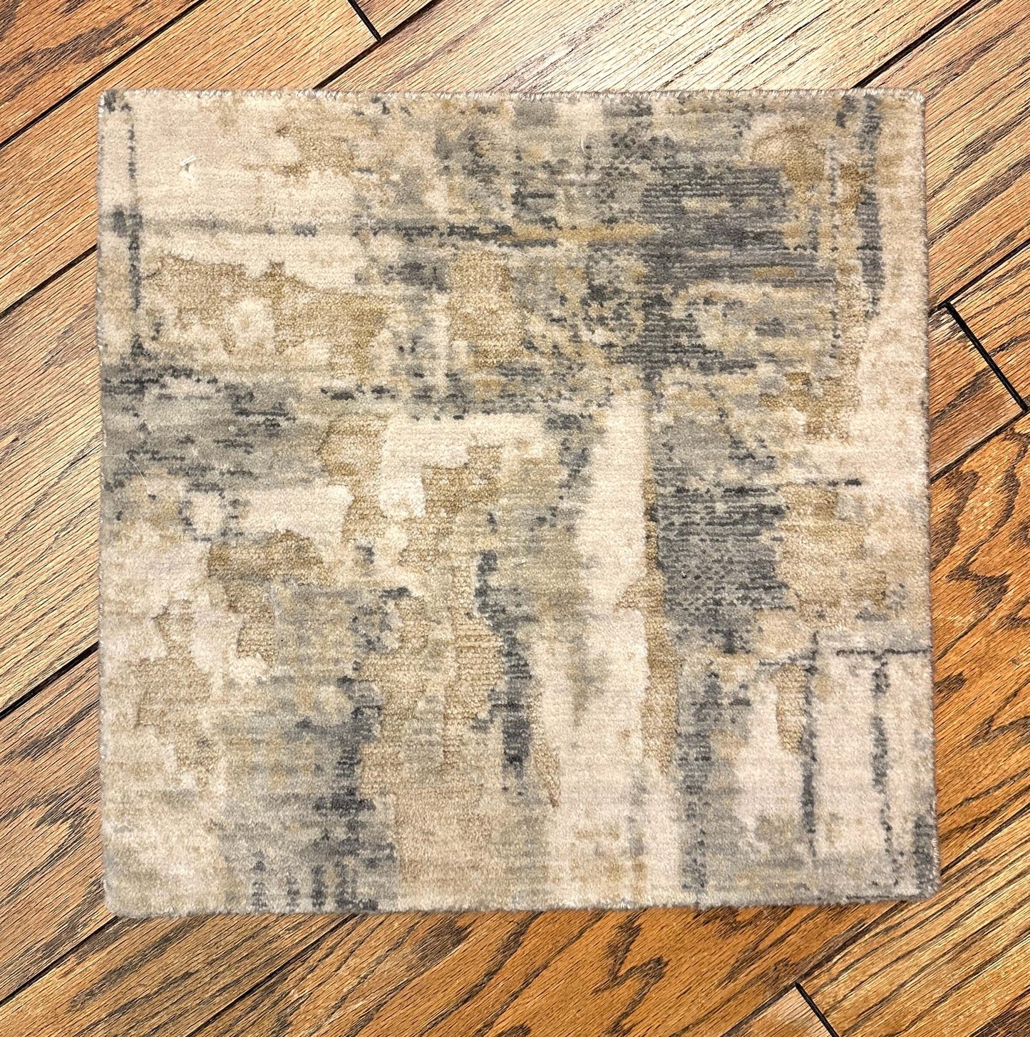 Modern Hi/Lo wool 18"x18" square (ivory/gray/gold)