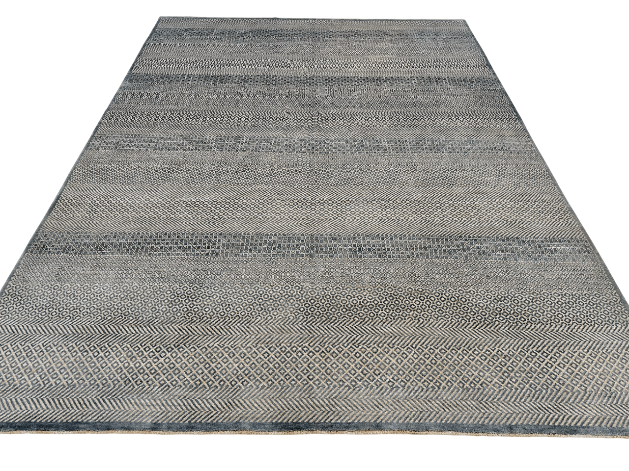 Grass design 9'01"x11'10" (gray/ivory)