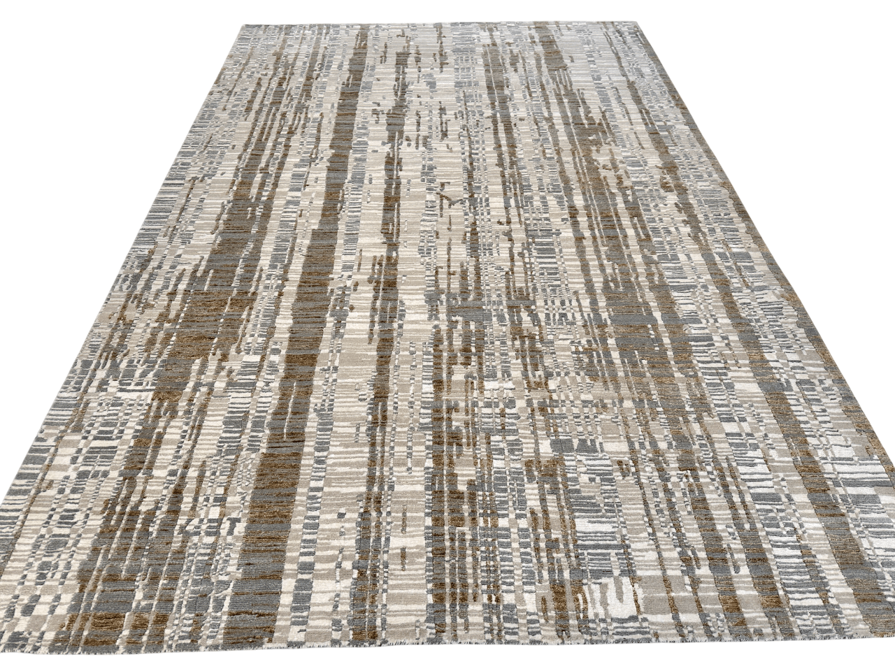 Carved, Modern Tibetan-Style 6x9 (ivory/gold)