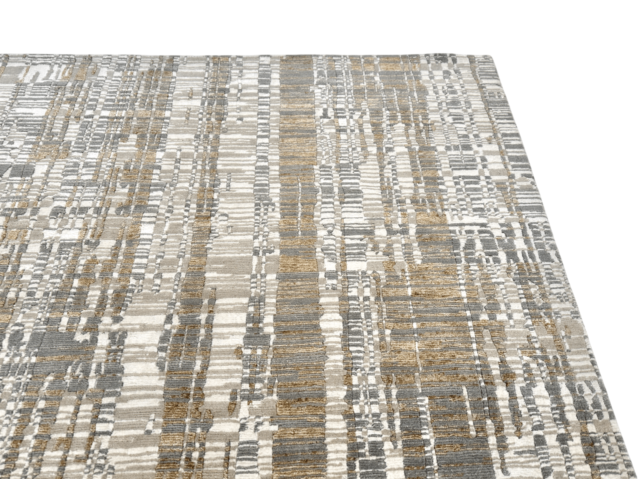 Carved, Modern Tibetan-Style 6x9 (ivory/gold)