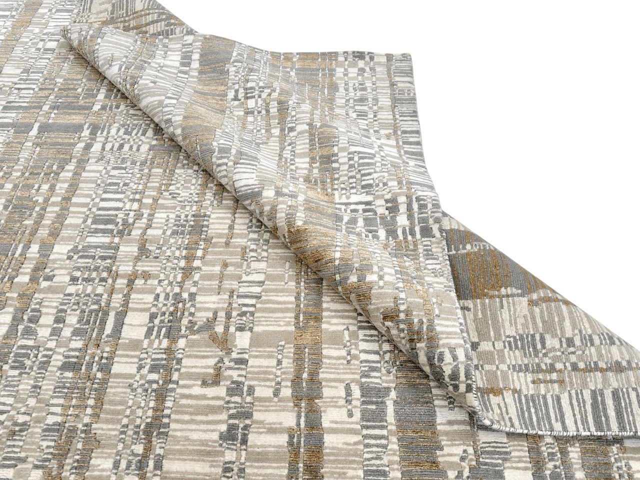 Carved, Modern Tibetan-Style 6x9 (ivory/gold)