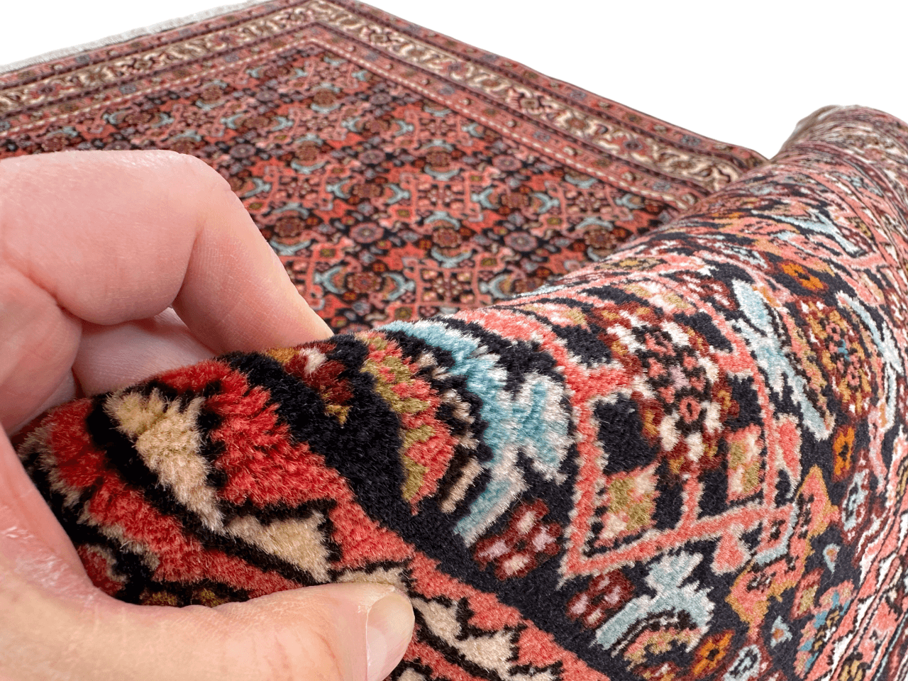 Bijar Herati 3'08"x5'09" navy/ivory