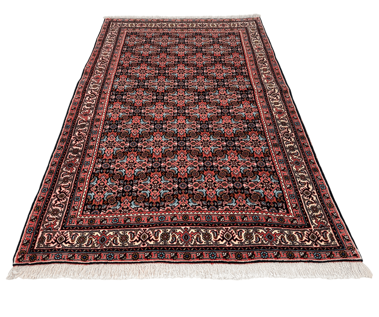 Bijar Herati 3'08"x5'09" navy/ivory