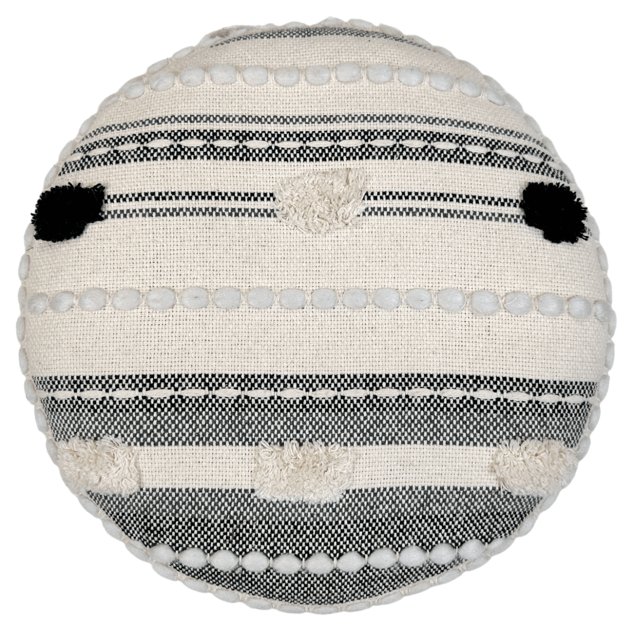 Black & White Pouf 20"x20"x12"