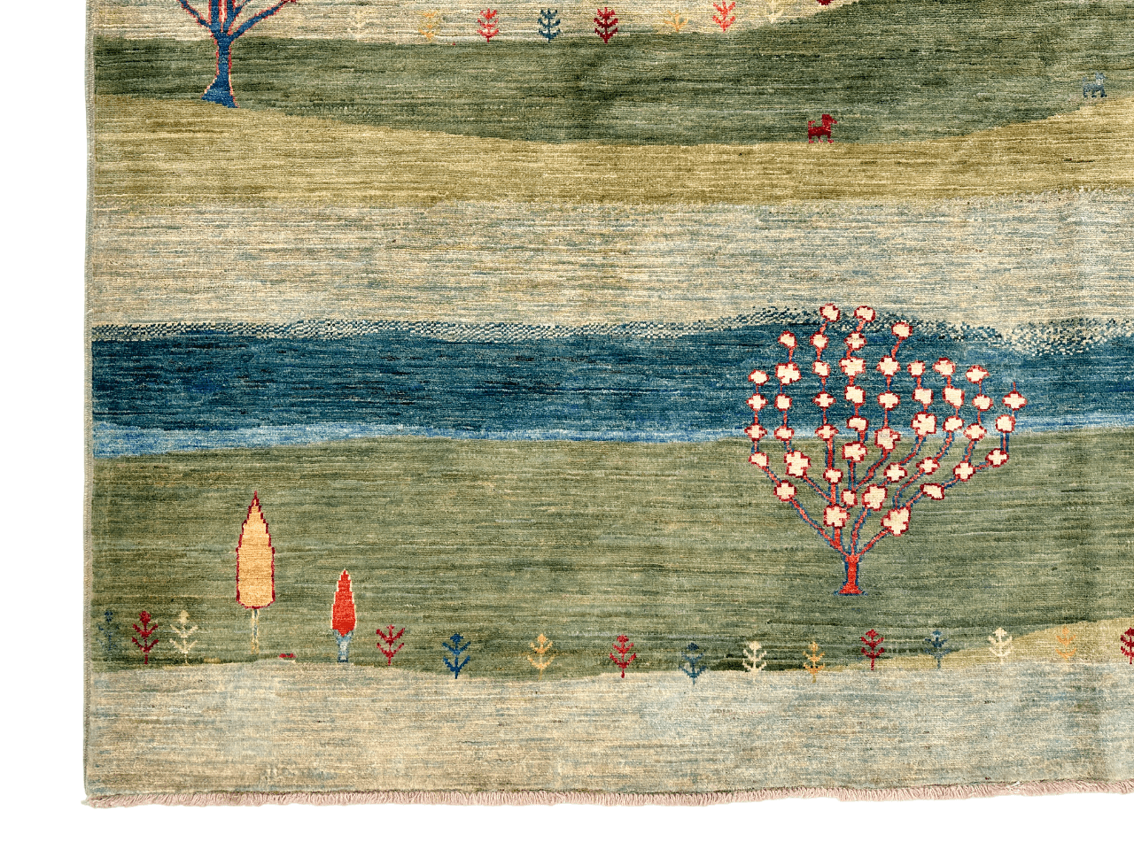 Scenic Gabbeh (8'02"x9'06") greens/blues