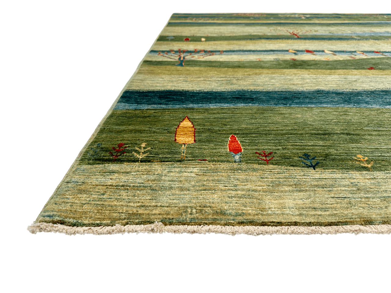 Scenic Gabbeh (8'02"x9'06") greens/blues