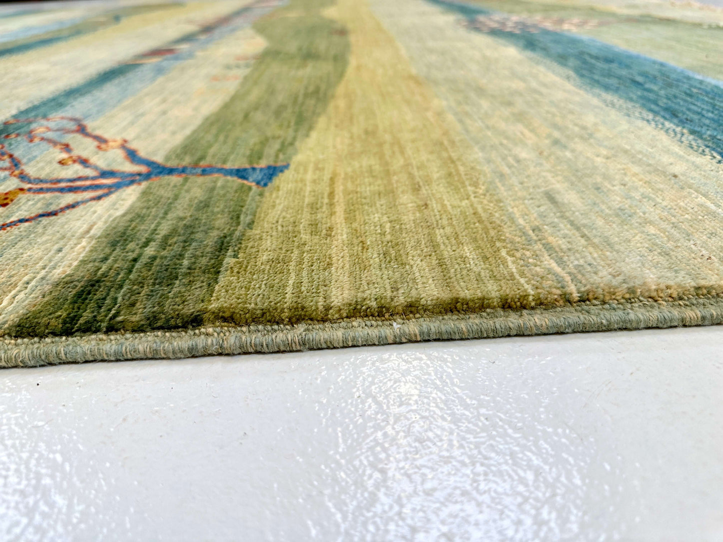 Scenic Gabbeh (8'02"x9'06") greens/blues