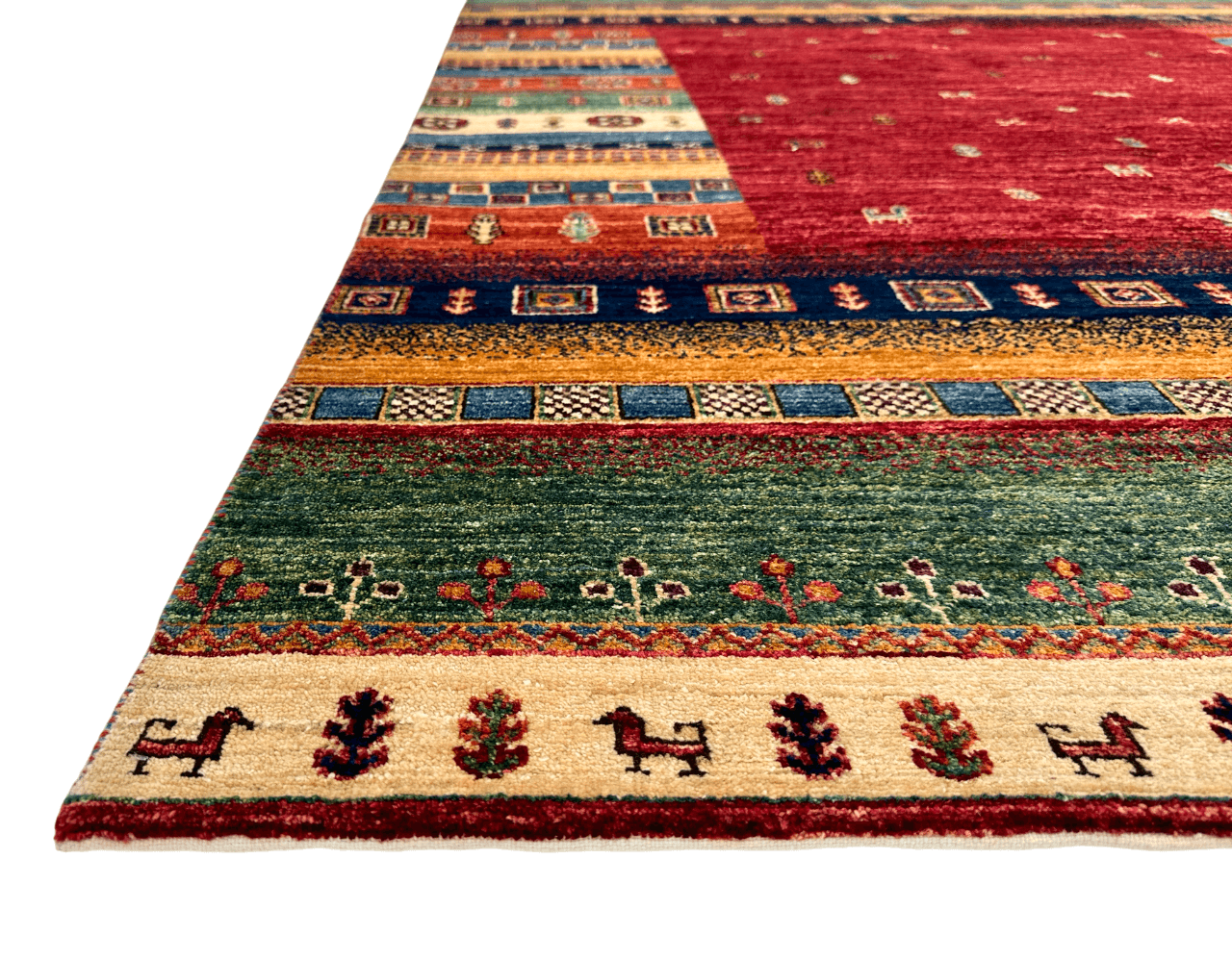 Afghan Gabbeh (5'08"x7'10") red/multicolor