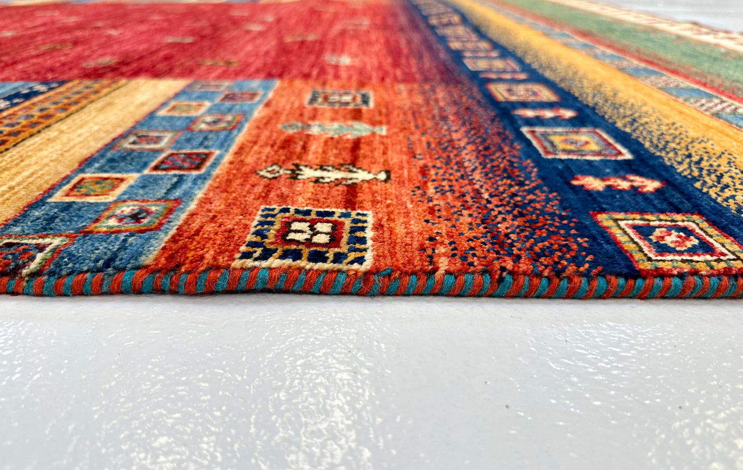 Afghan Gabbeh (5'08"x7'10") red/multicolor