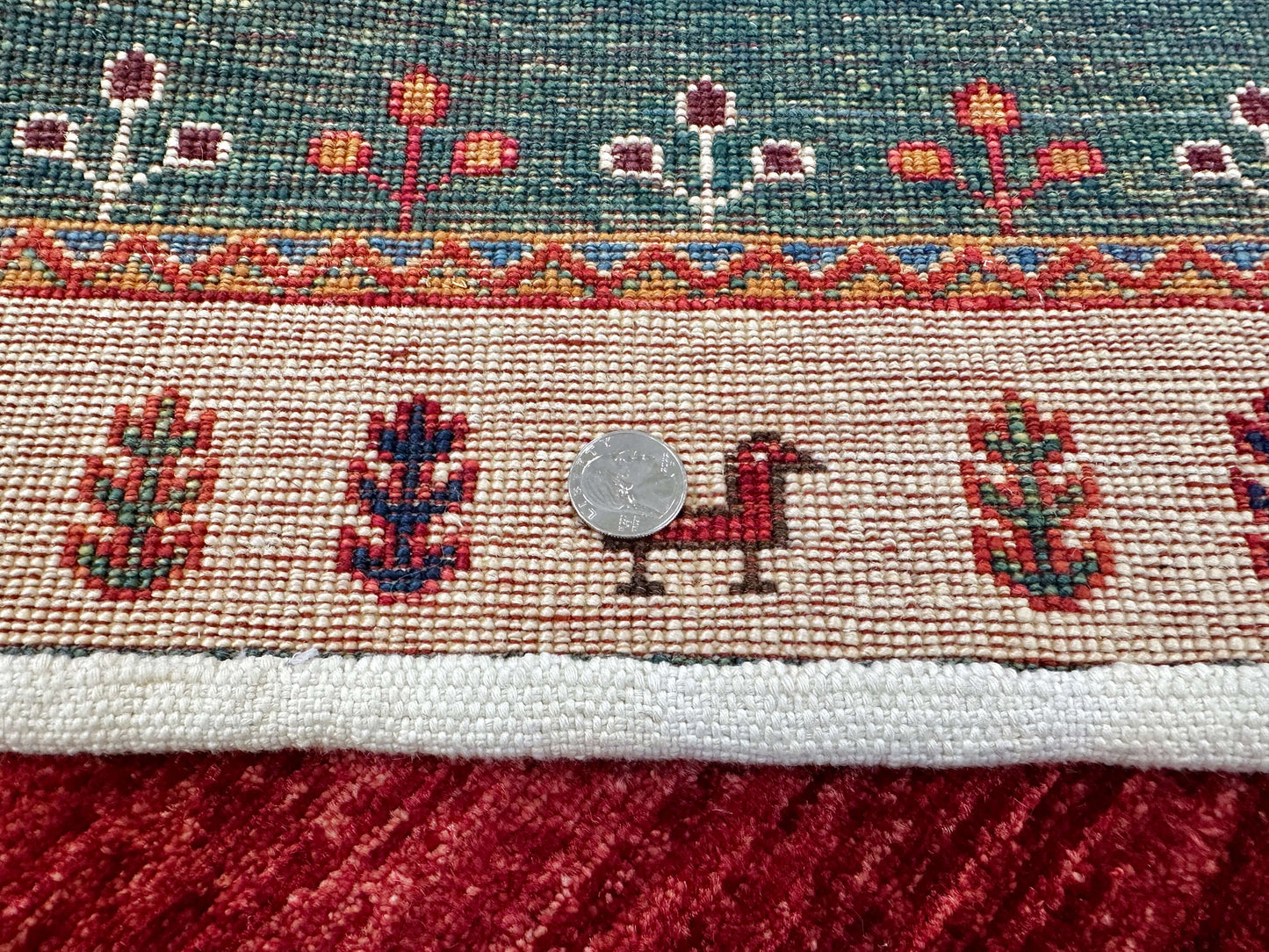 Afghan Gabbeh (5'08"x7'10") red/multicolor