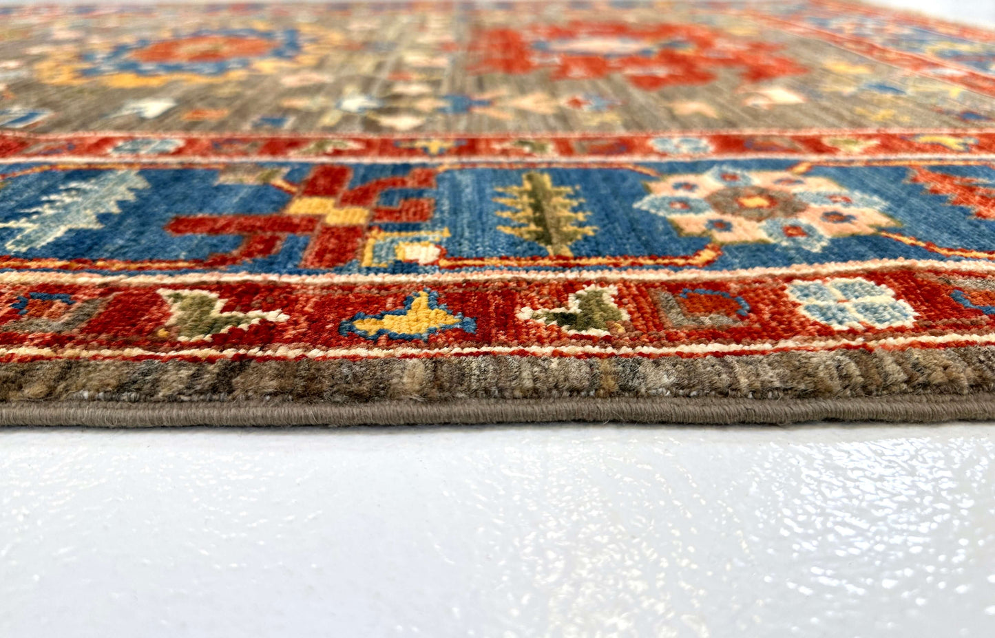 Afghan Ariyana (3'11"x5'09") brown/blue