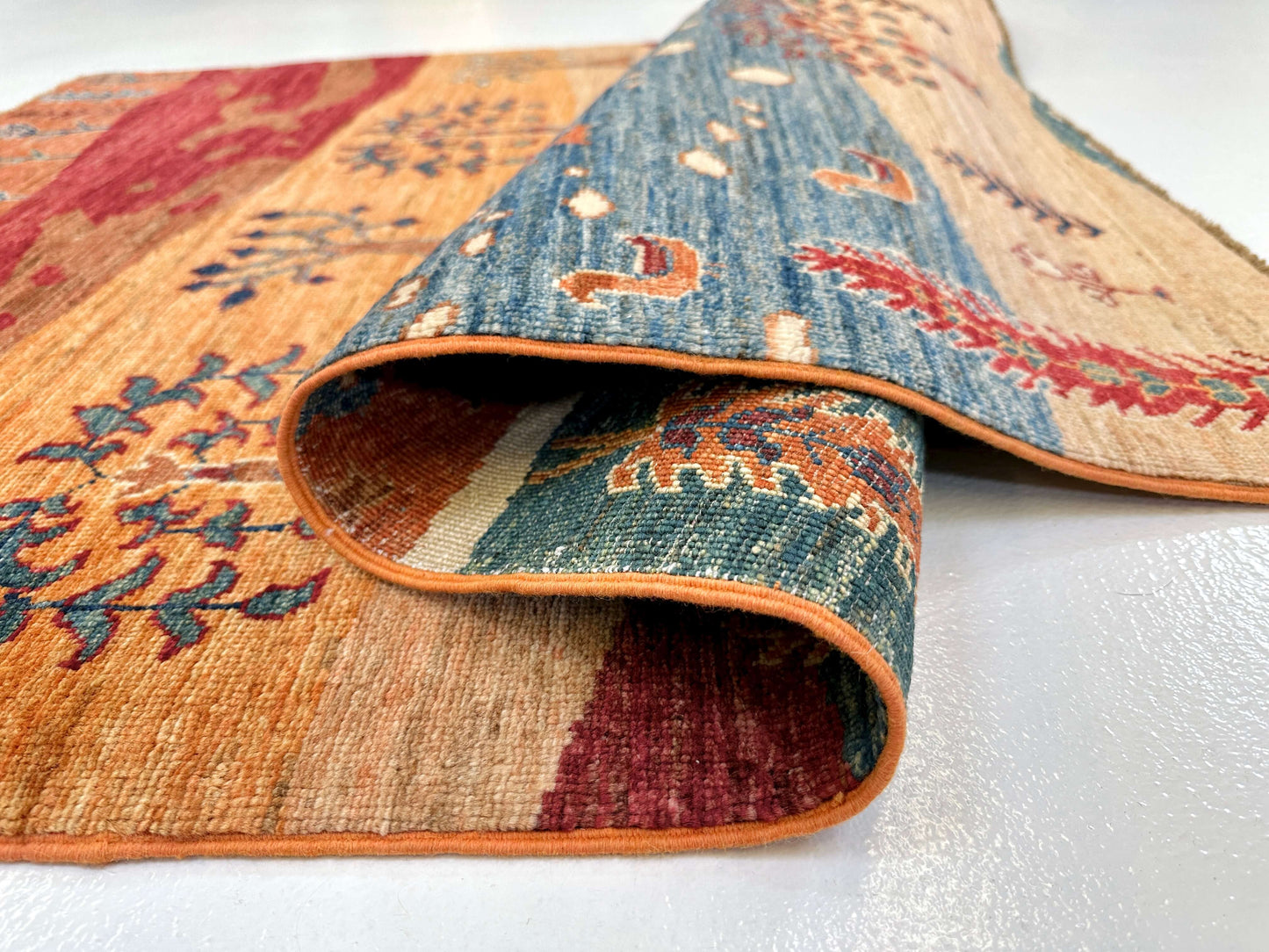 Afghan Gabbeh - Trees (3'05"x5'01") multicolor/rust