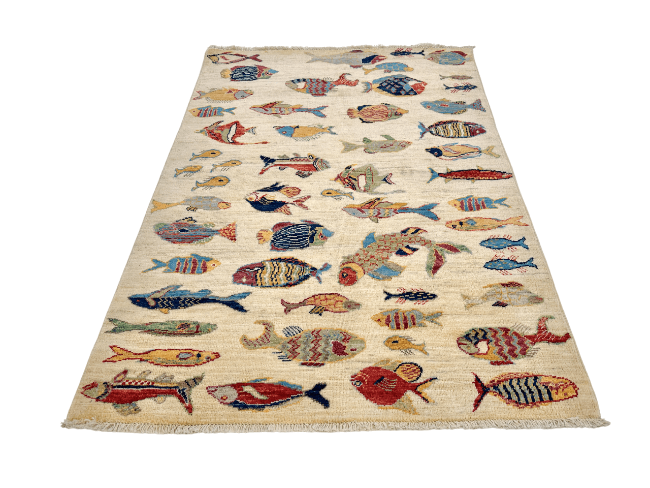 Ariyana-Oceanic Fish (3'04"x4'05") ivory/multicolor