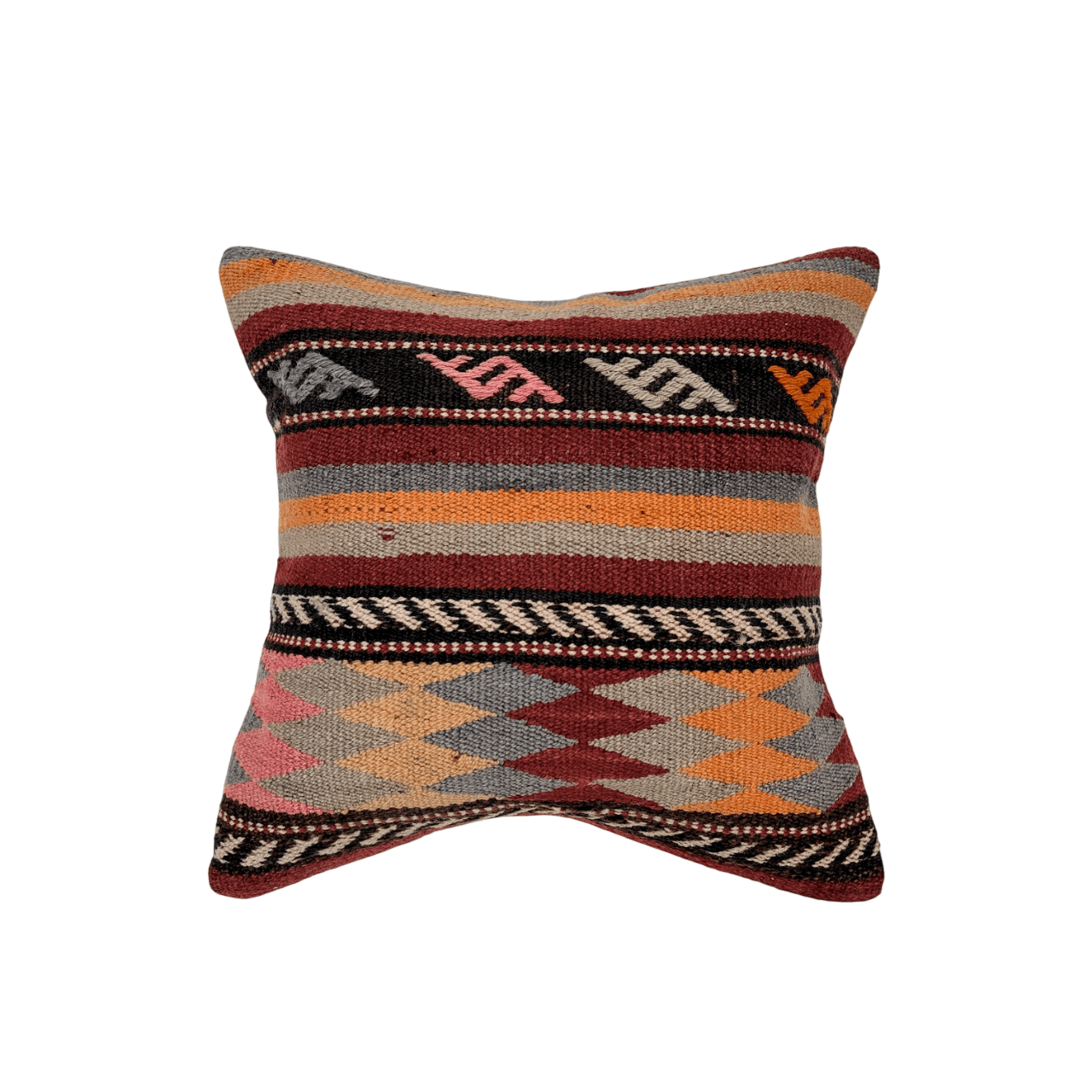 Turkish Kilim Pillow 16"x16"