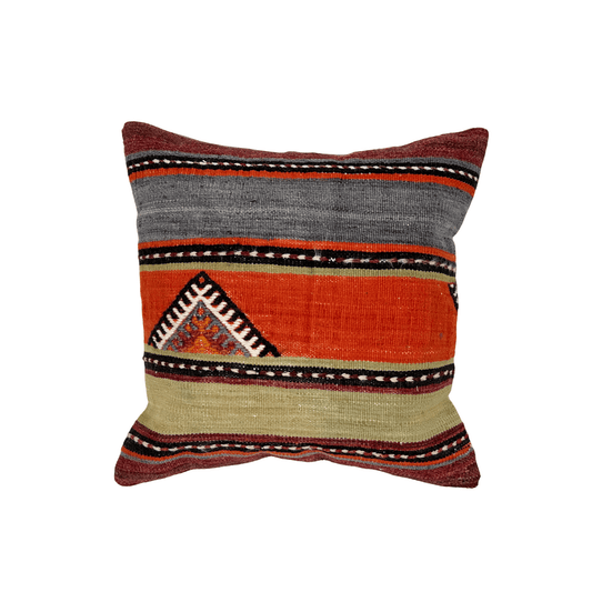 Turkish Kilim Pillow 16"x16"