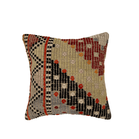 Turkish Kilim Pillow 16"x16"