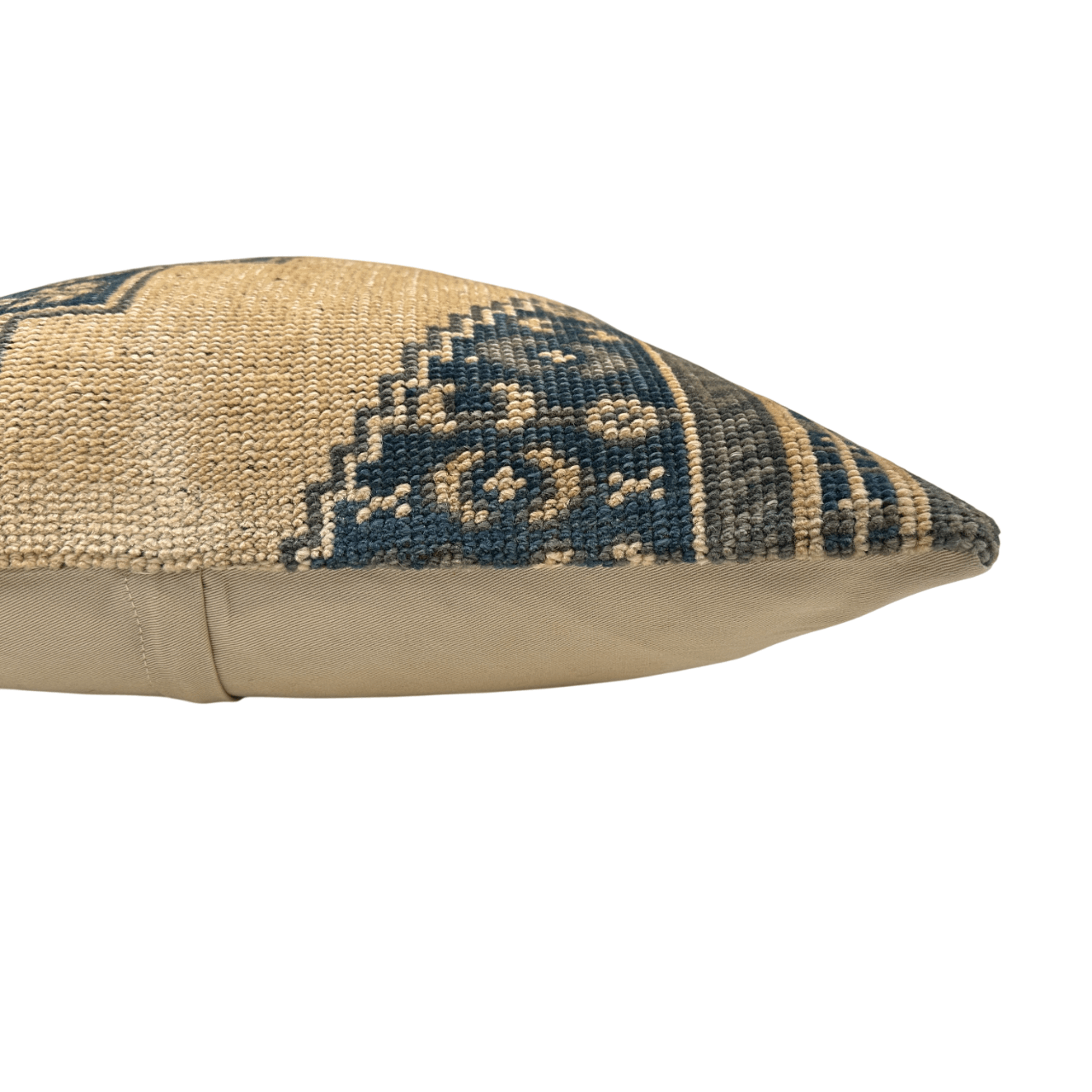 Vintage Turkish Oushak Rug Pillow 17"x17"