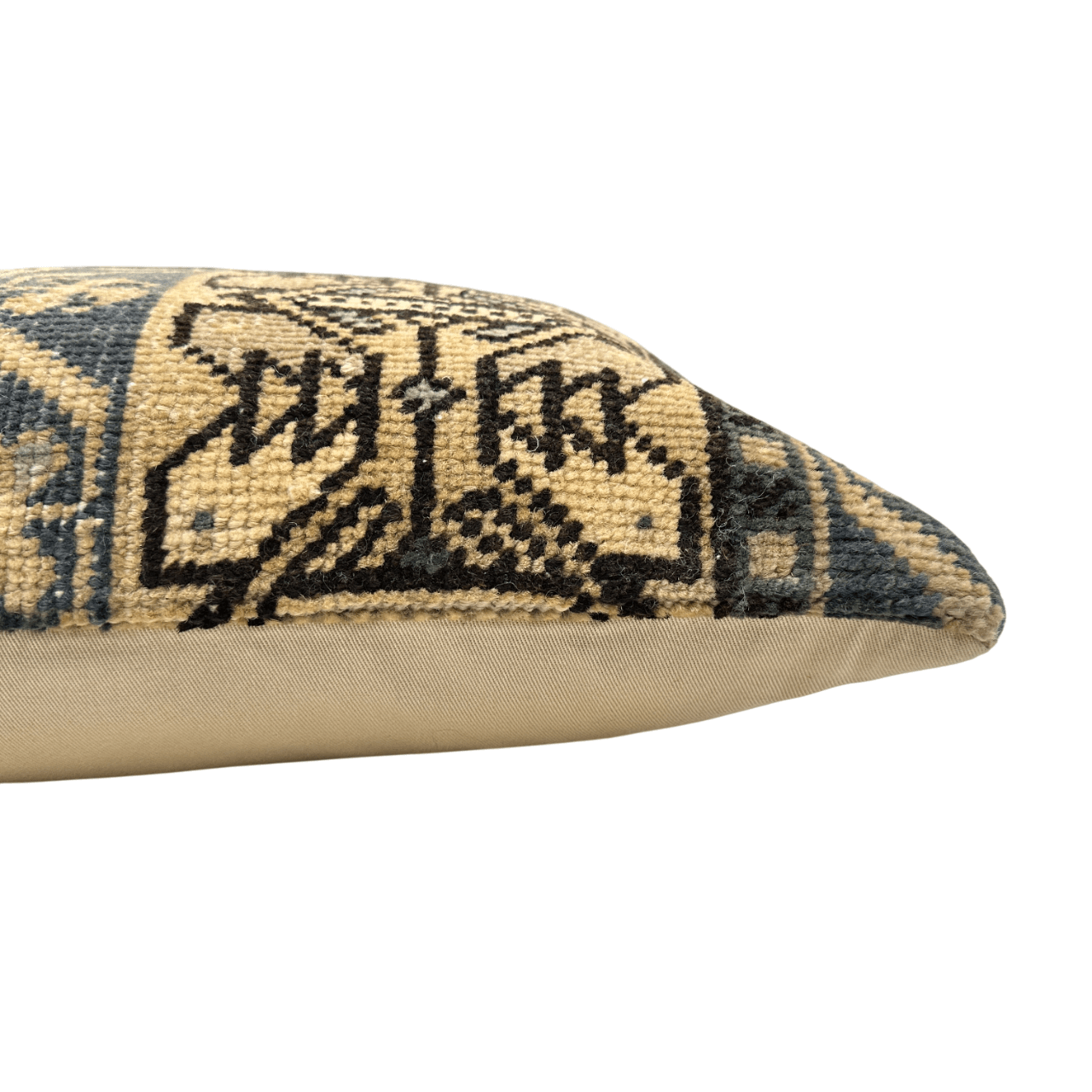 Vintage Turkish Oushak Rug Pillow 17"x17"