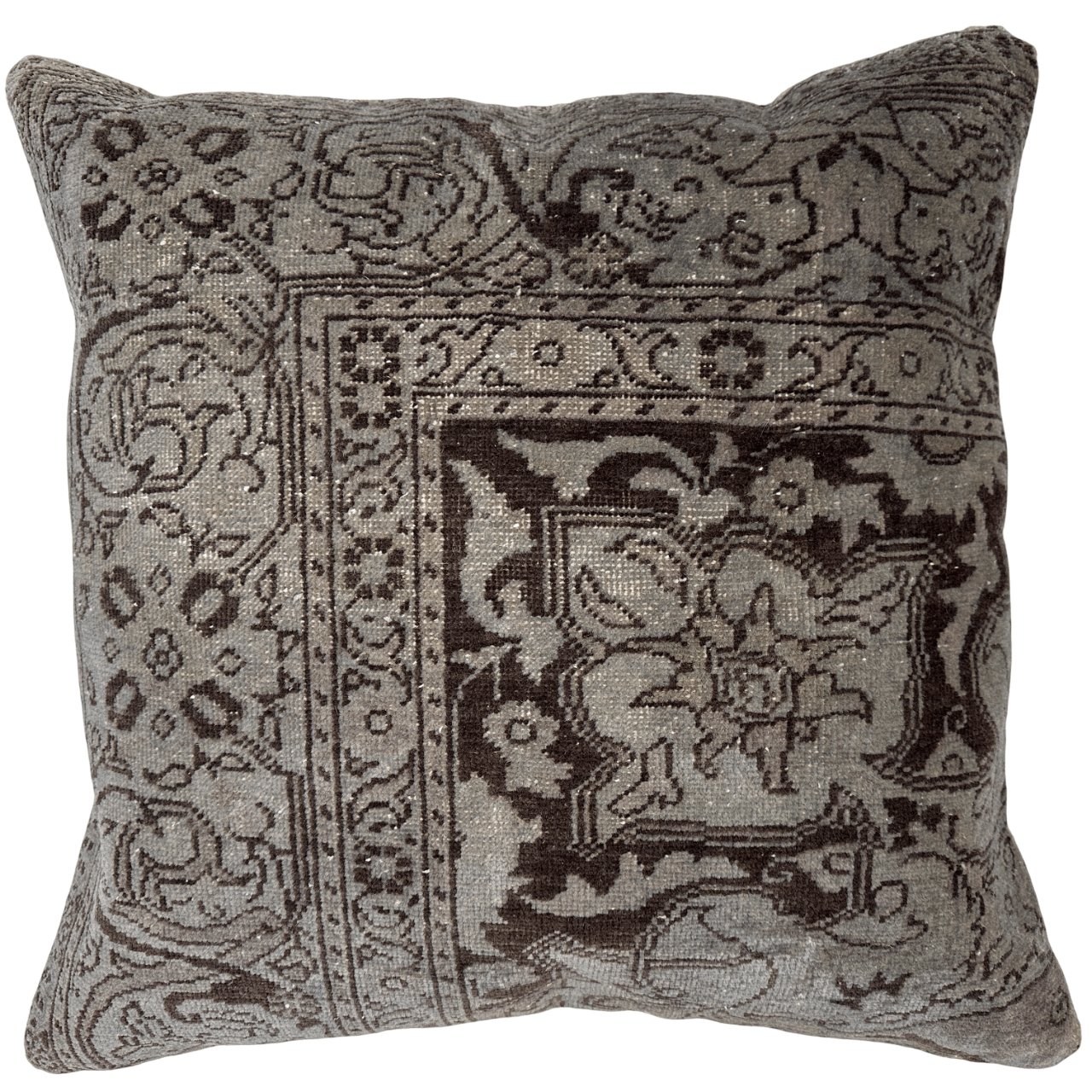 Dark Gray Turkish Overdye Pillow 24"x24"
