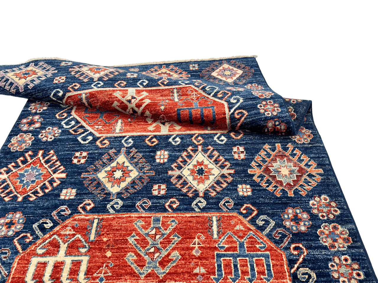 Afghan Turkoman (3'10"x10'01") blue/red