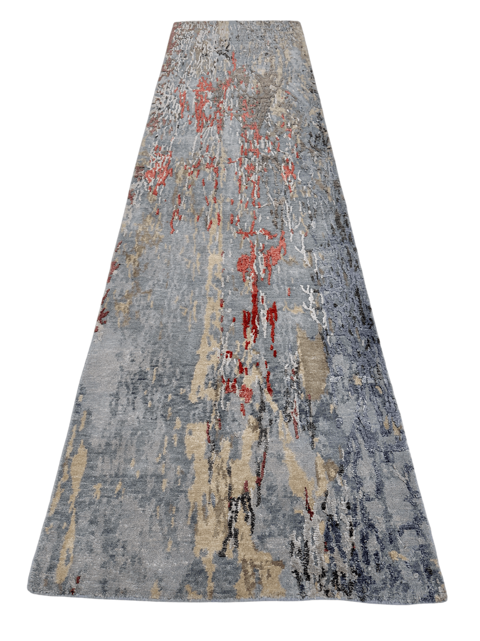Contemporary 10' Runner gray/crimson