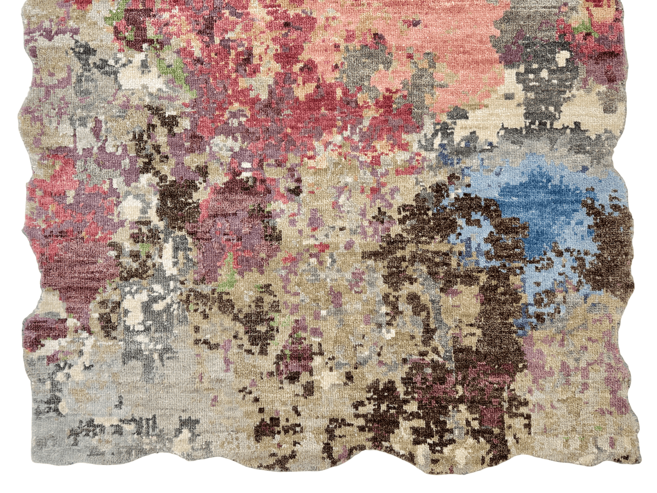 Scalloped Edge Contemporary (3x5) purple/multicolor