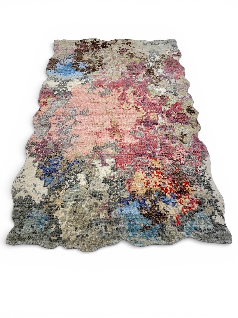 Scalloped Edge Contemporary (3x5) purple/multicolor