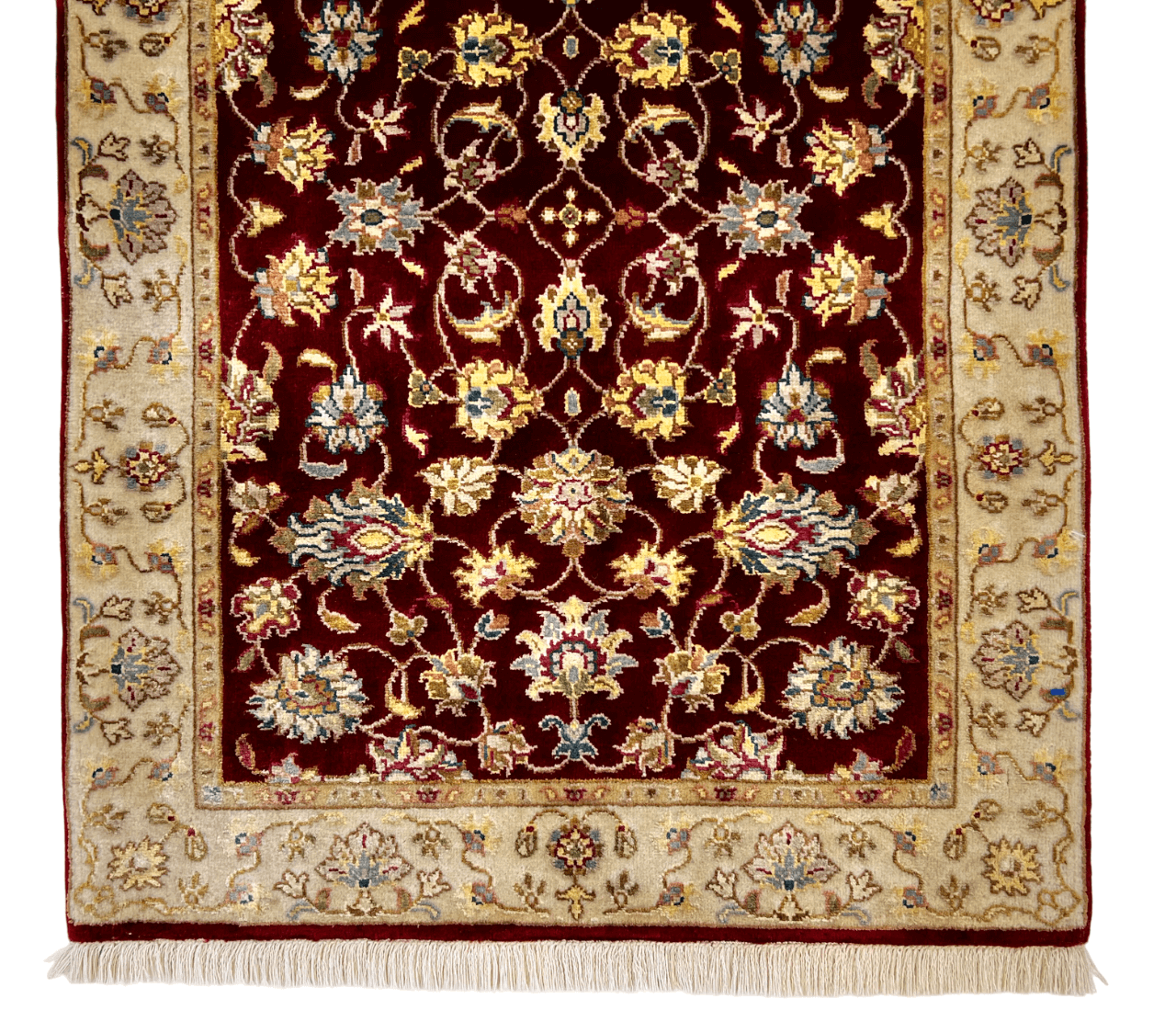 Wool w. silk Kumkapi red/gld 2x3