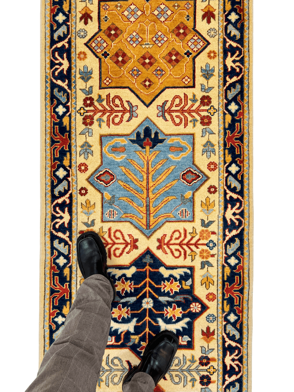 Kazak 2'10"x9'07" ivo/nav