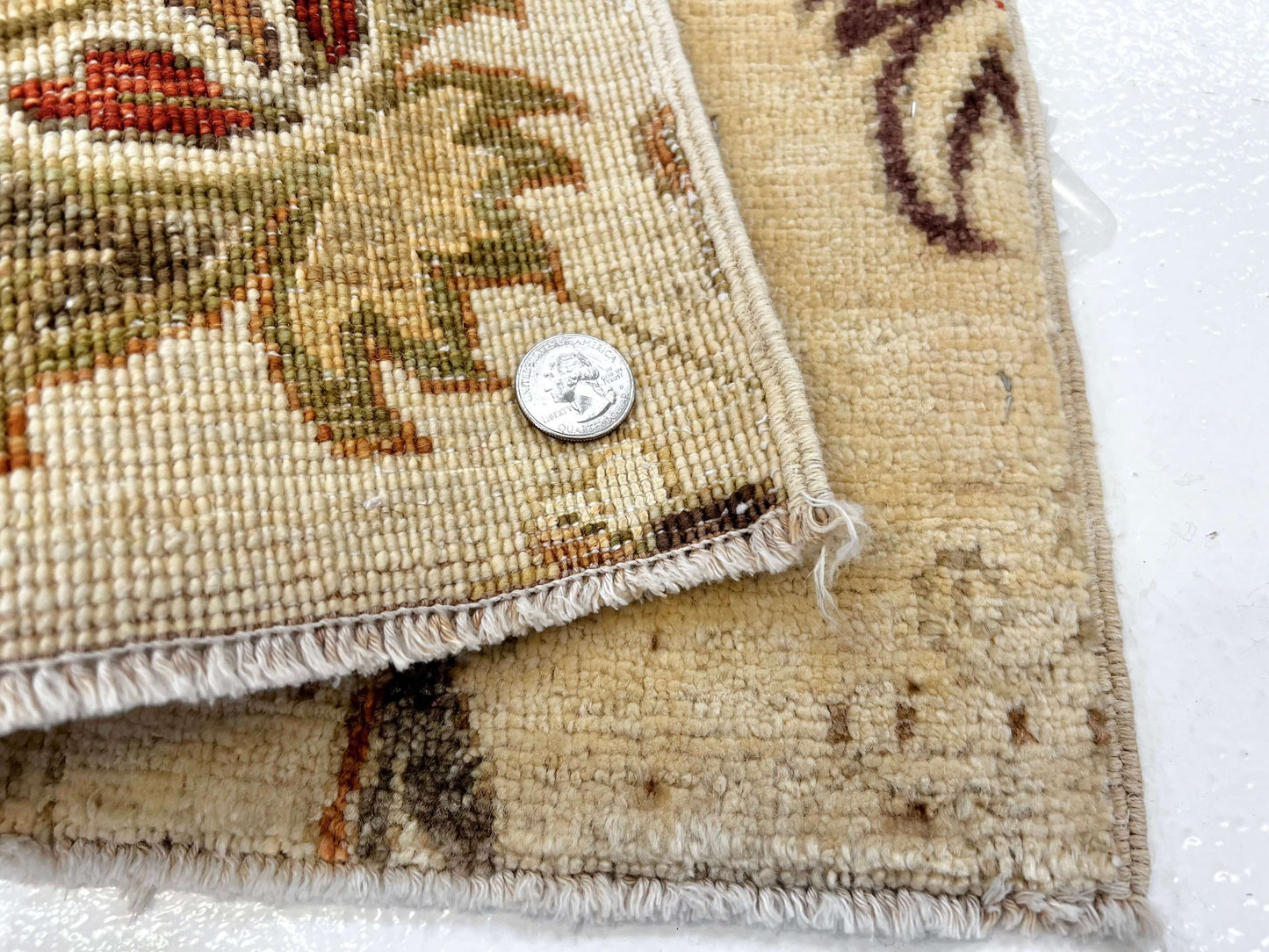 Vegetable-Dye with Silk Accents (18" square) ivory