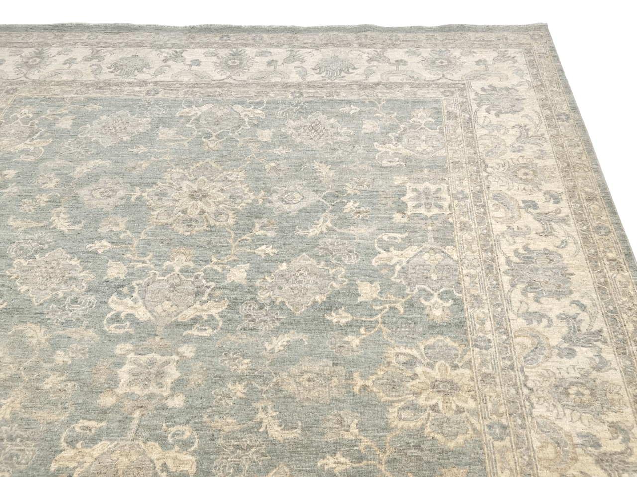 AntiqueWashed Chobi 8'03"x9'10" aqua/ivory