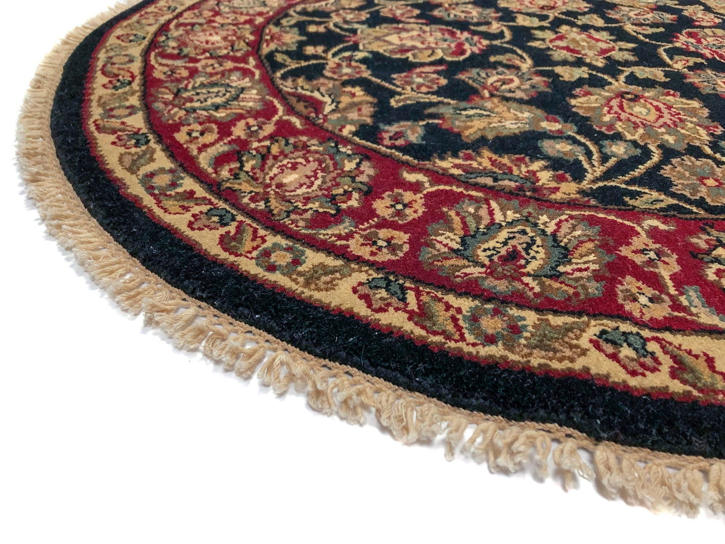 Indo-Persian blk/red 4' Round