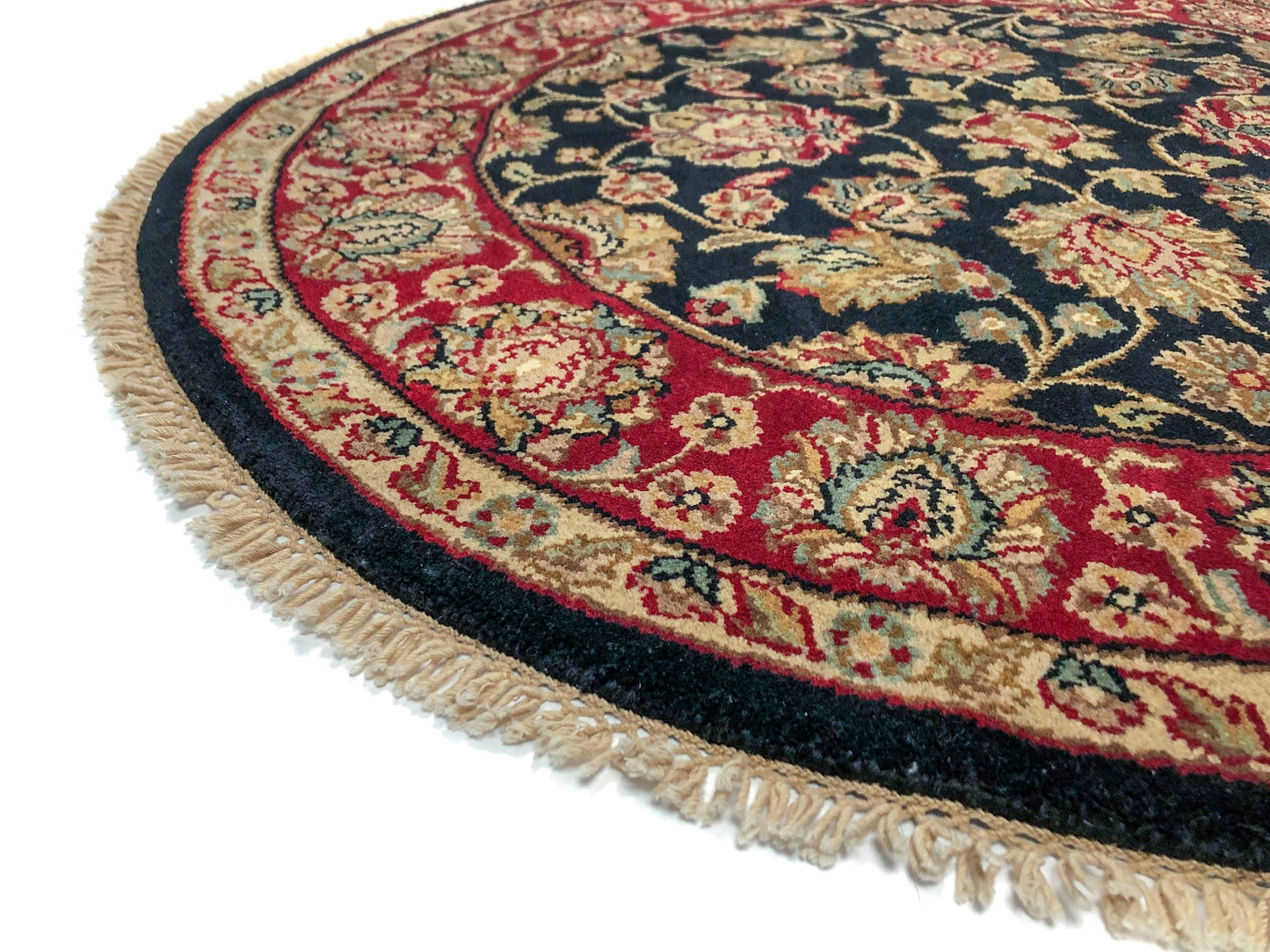 Indo-Persian blk/red 4' Round