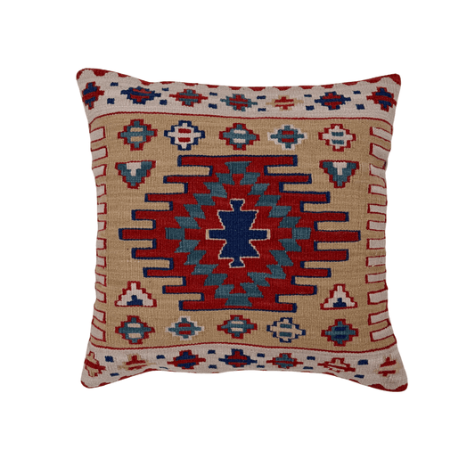 Chinese Kilim Pillow 18"x18"