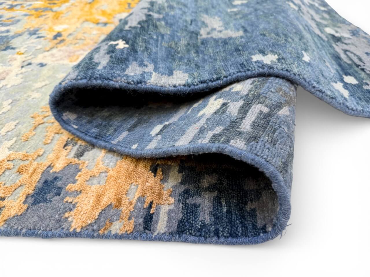 Contemporary Abstract (6x9) blue/gold