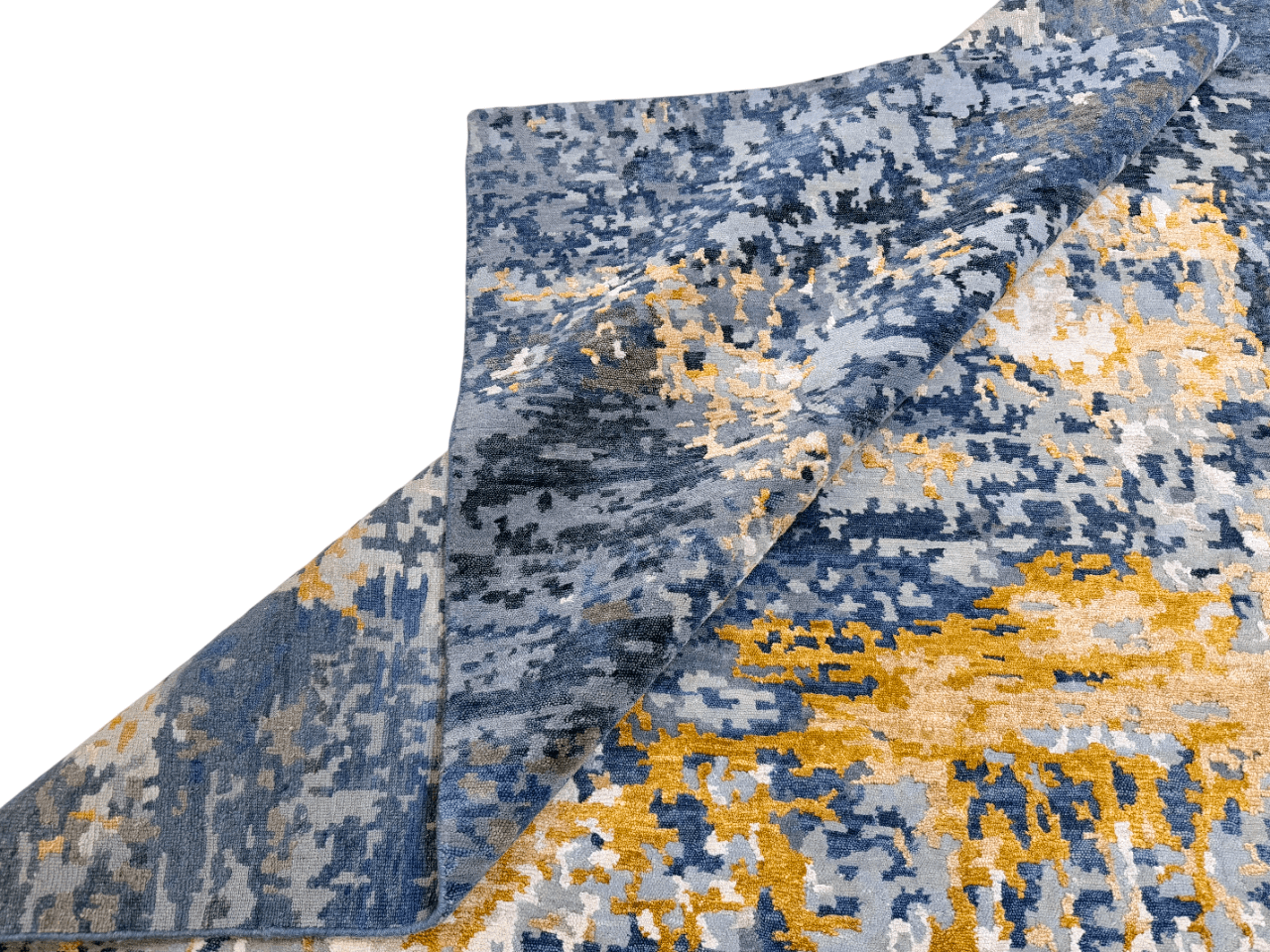 Contemporary Abstract (6x9) blue/gold